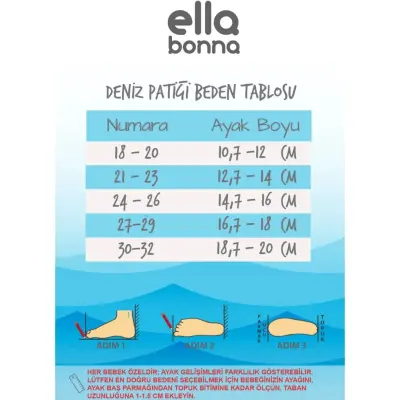 Ella Bonna Unisex Deniz Patiği Kaydırmaz Taban Deniz Yıldızı - 9