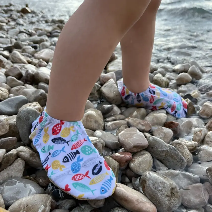 Ella Bonna Unisex Deniz Patiği Kaydırmaz Taban Renkli Balıklar - 7