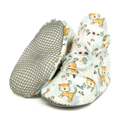 Ella Bonna Unisex Ev Botu Organik Pamuk Kaydırmaz Taban Kedi 