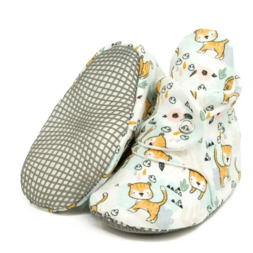 Ella Bonna Unisex Ev Botu Organik Pamuk Kaydırmaz Taban Kedi - 11