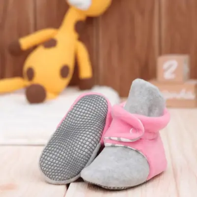 Ella Bonna Unisex Panduf Kaydırmaz Taban Gri - Pembe - 4