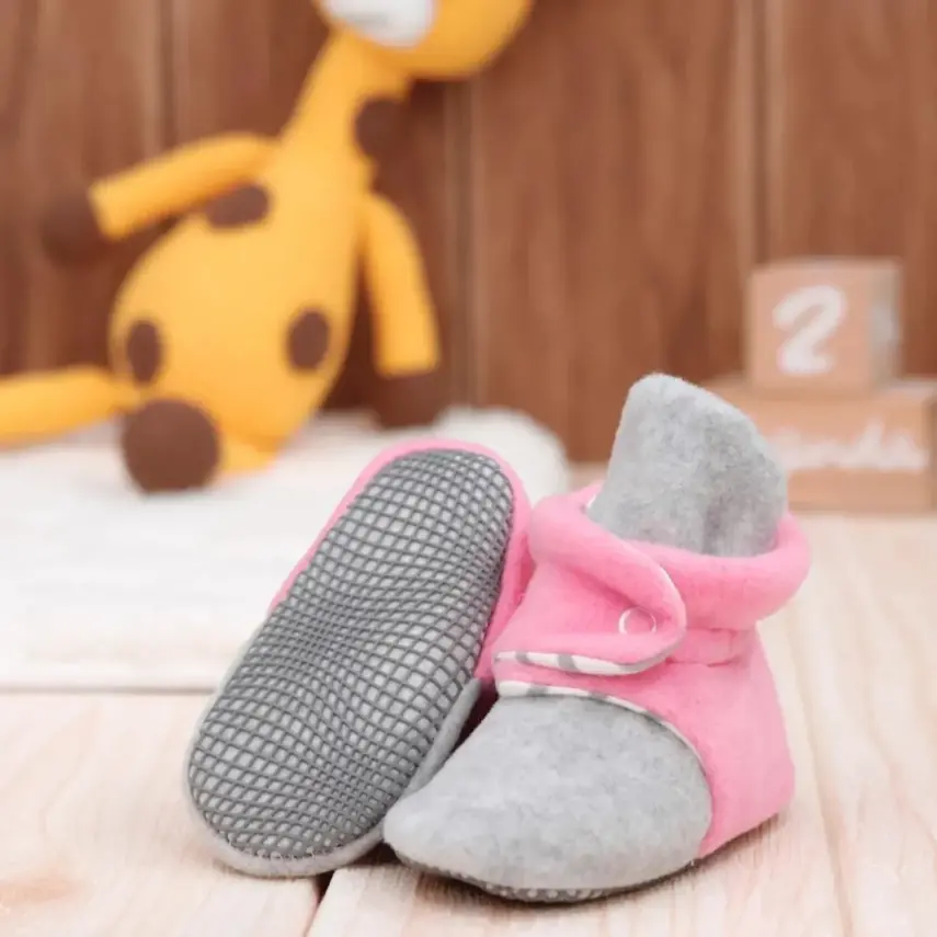 Ella Bonna Unisex Panduf Kaydırmaz Taban Gri - Pembe - 4