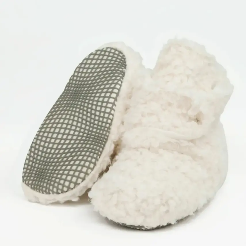 Ella Bonna Unisex Panduf Organik Pamuk Kaydırmaz Taban KIRIK BEYAZ - 1