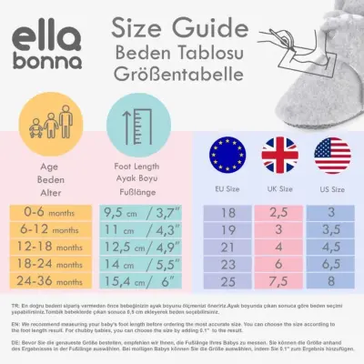 Ella Bonna Unisex Panduf Organik Pamuk Kaydırmaz Taban KIRIK BEYAZ - 6