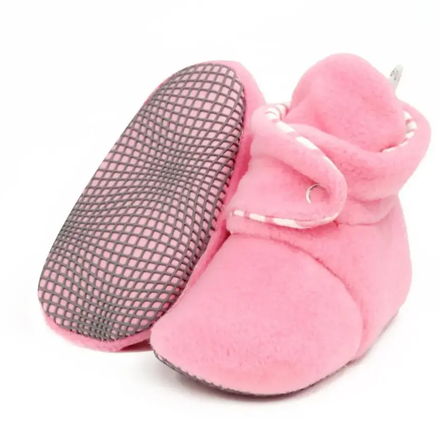 Ella Bonna Unisex Panduf Organik Pamuk Kaydırmaz Taban Pembe - 1