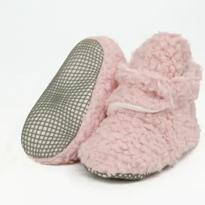 Ella Bonna Unisex Panduf Organik Pamuk Kaydırmaz Taban Pudra - 1