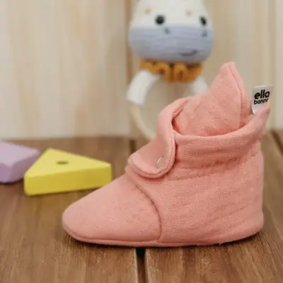 Ella Bonna Unisex Panduf Organik Pamuk Müslin Gül Kurusu - 8