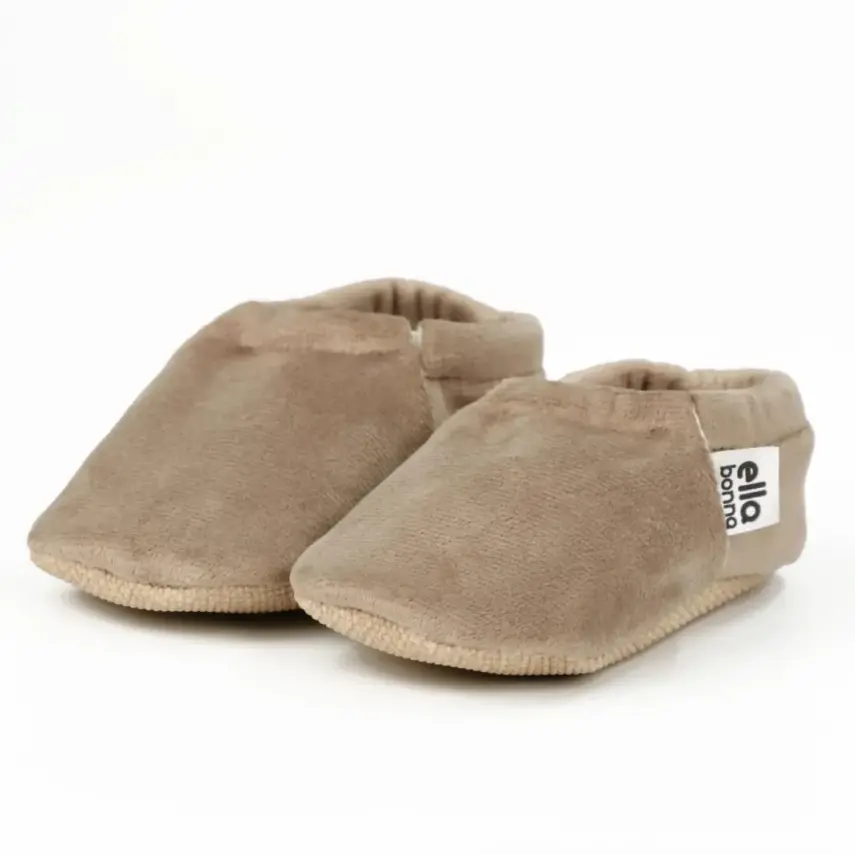 Ella Bonna Unisex Patik Kadife Kaydırmaz Taban Vizon - 1