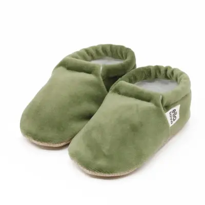 Ella Bonna Unisex Patik Kadife Kaydırmaz Taban Yeşil 