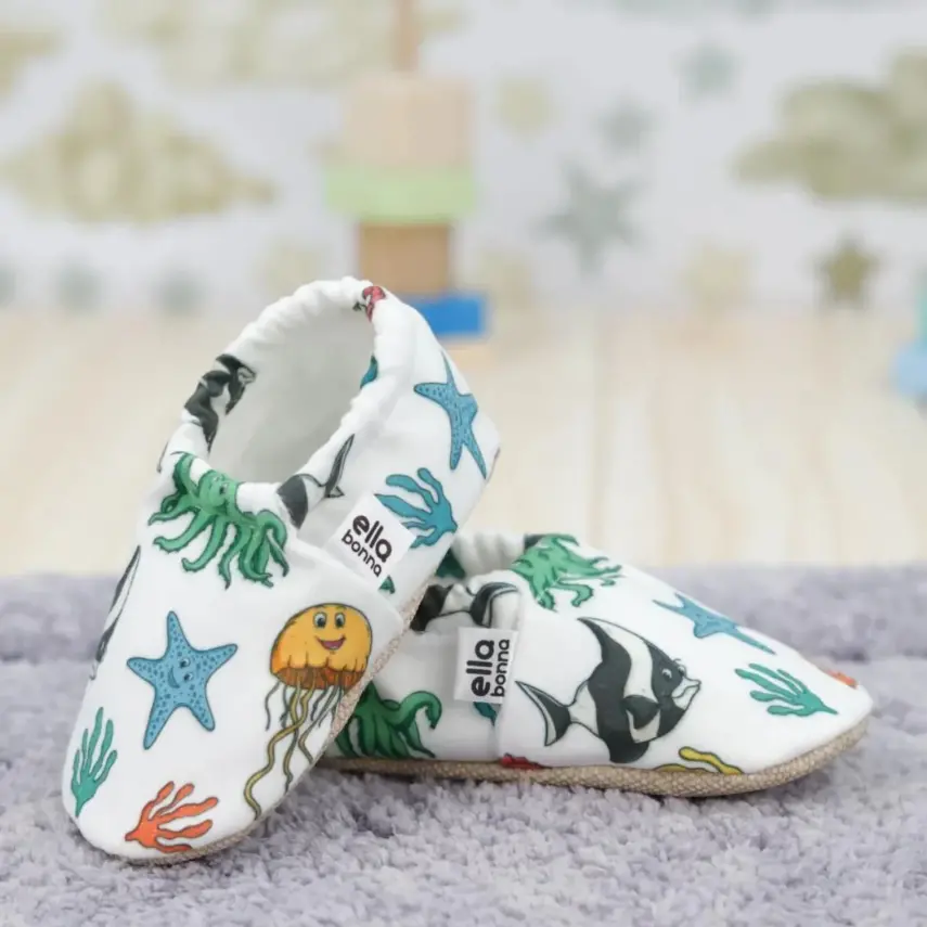 Ella Bonna Unisex Patik Kaydırmaz Taban Deniz Hayvanları - 6