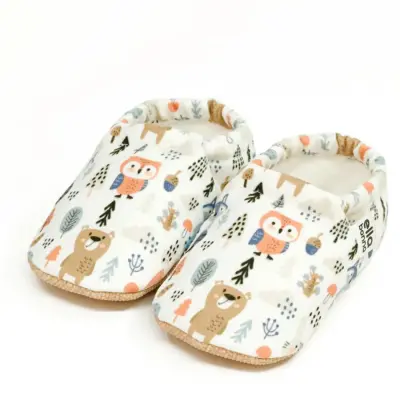 Ella Bonna Unisex Patik Kaydırmaz Taban Karışık Orman Hayvanları 