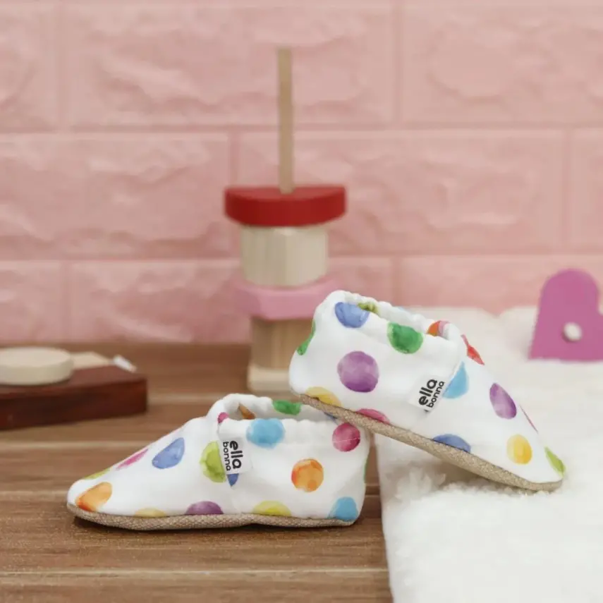 Ella Bonna Unisex Patik Kaydırmaz Taban Renkli Noktalar - 3