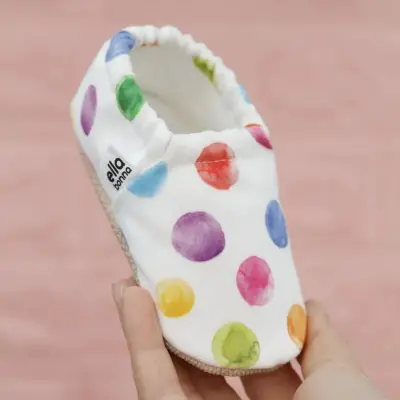 Ella Bonna Unisex Patik Kaydırmaz Taban Renkli Noktalar - 7