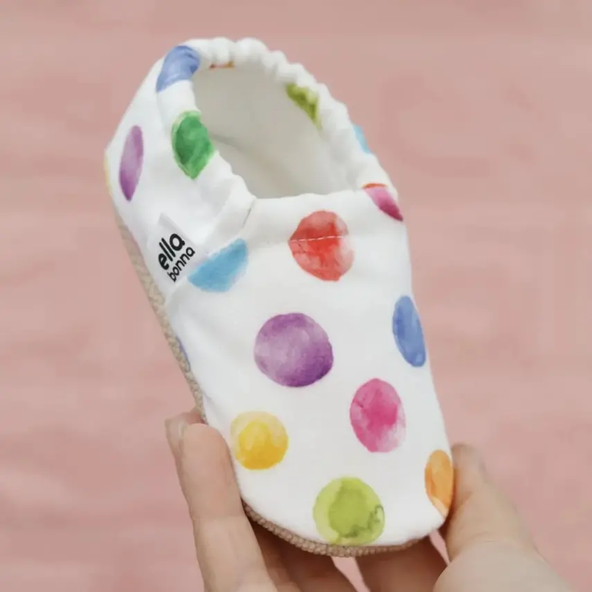 Ella Bonna Unisex Patik Kaydırmaz Taban Renkli Noktalar - 7