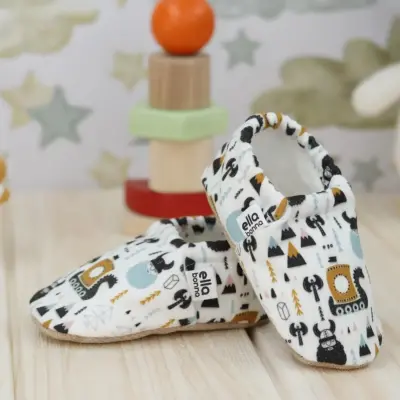 Ella Bonna Unisex Patik Kaydırmaz Taban Vikingler - 14