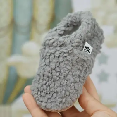 Ella Bonna Unisex Patik Organik Pamuk Kaydırmaz Taban Gri - 15