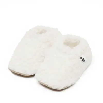 Ella Bonna Unisex Patik Organik Pamuk Kaydırmaz Taban Kırık Beyaz - 12