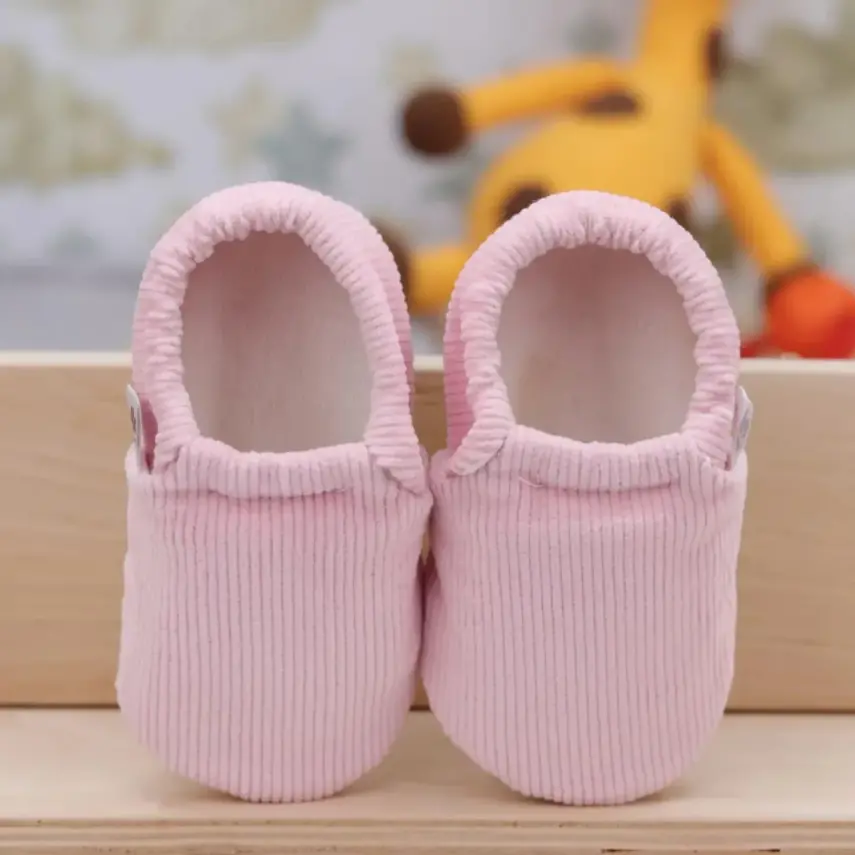 Ella Bonna Unisex Patik Organik Pamuk Kaydırmaz Taban Pembe - 16