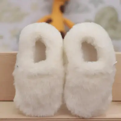 Ella Bonna Unisex Patik Organik Yumuşak Tüylü Kaydırmaz Taban Ekru - 4