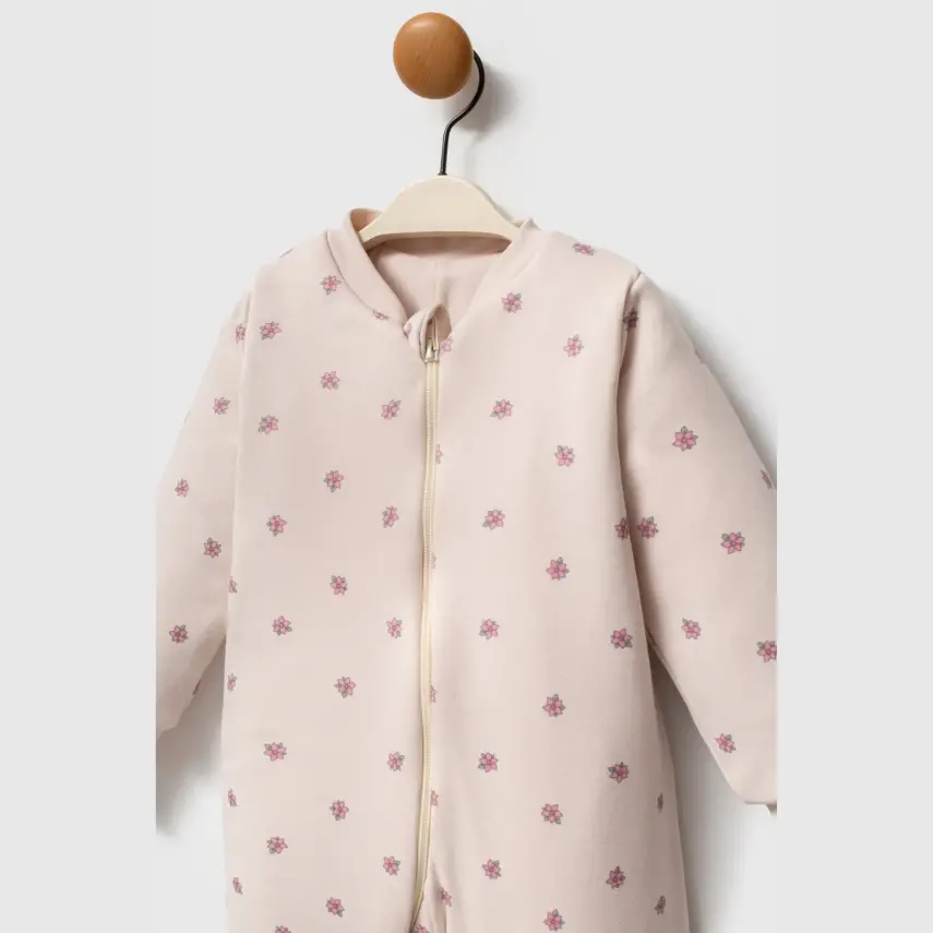 Ella Bonna Uyku Tulumu Çoraplı 2,5 Tog Bej Flowers - 17