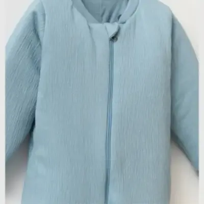 Ella Bonna Uyku Tulumu Çoraplı 2,5 Tog Jakarlı Mavi - 4