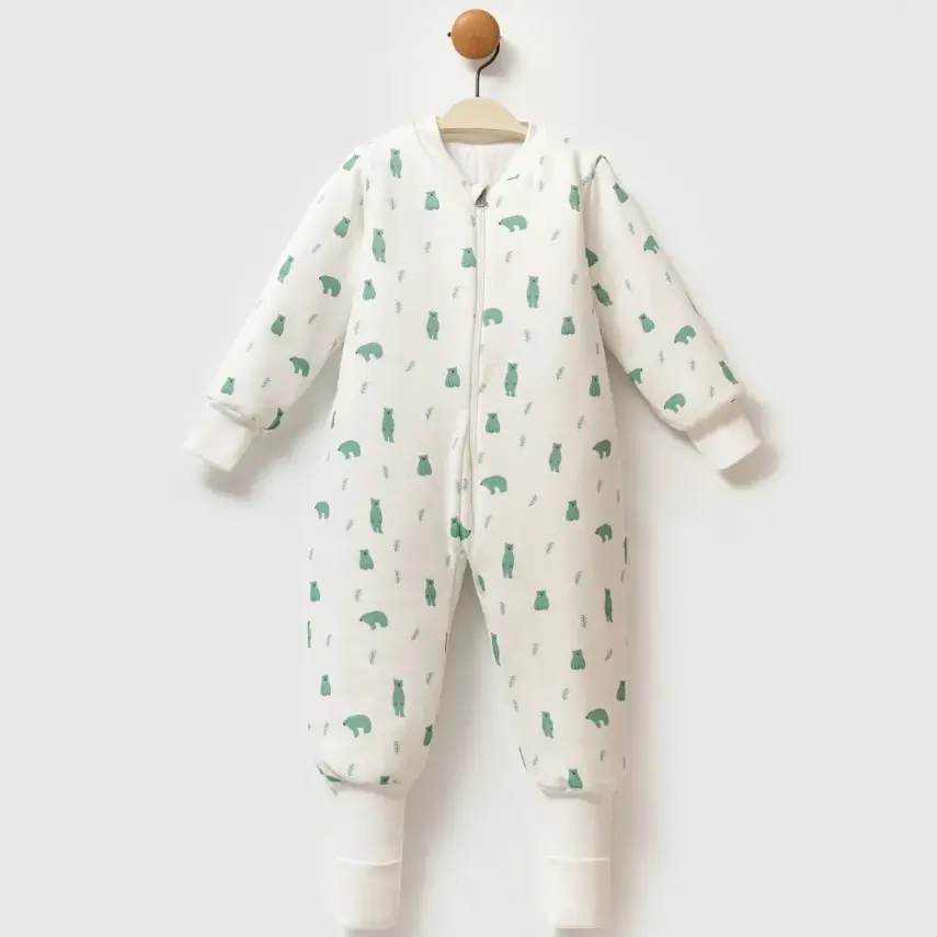 Ella Bonna Uyku Tulumu Çoraplı 2,5 Tog Yeşil Ayıcık - 3