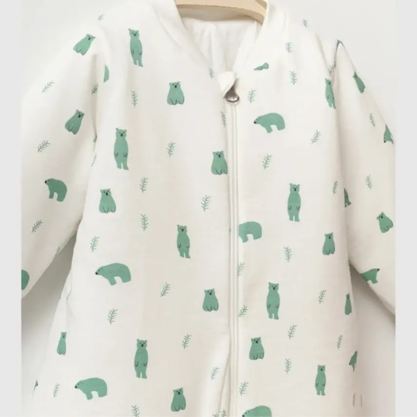 Ella Bonna Uyku Tulumu Çoraplı 2,5 Tog Yeşil Ayıcık - 9