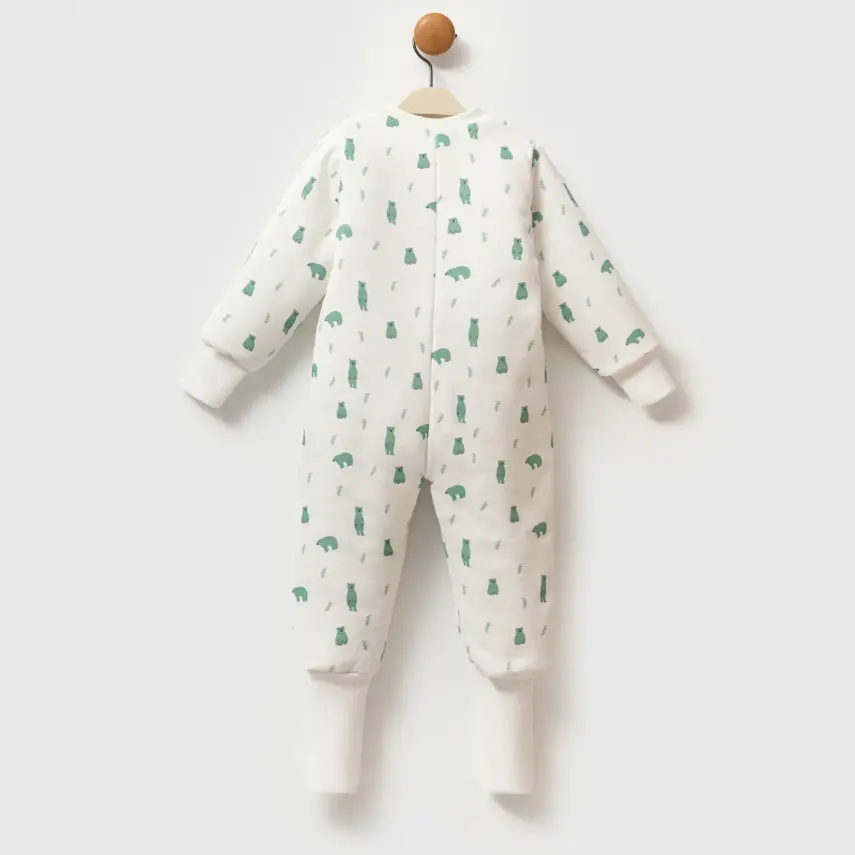 Ella Bonna Uyku Tulumu Çoraplı 2,5 Tog Yeşil Ayıcık - 4