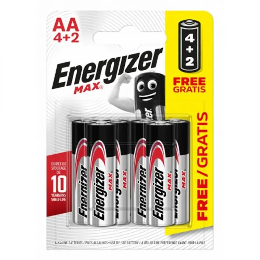 Energizer Max Alkaline AA 4+2 Kalem Pil - 1