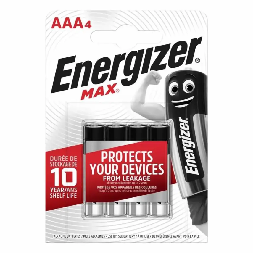 Energizer Max Alkaline AAA 4lü İnce Kalem Pil - 1