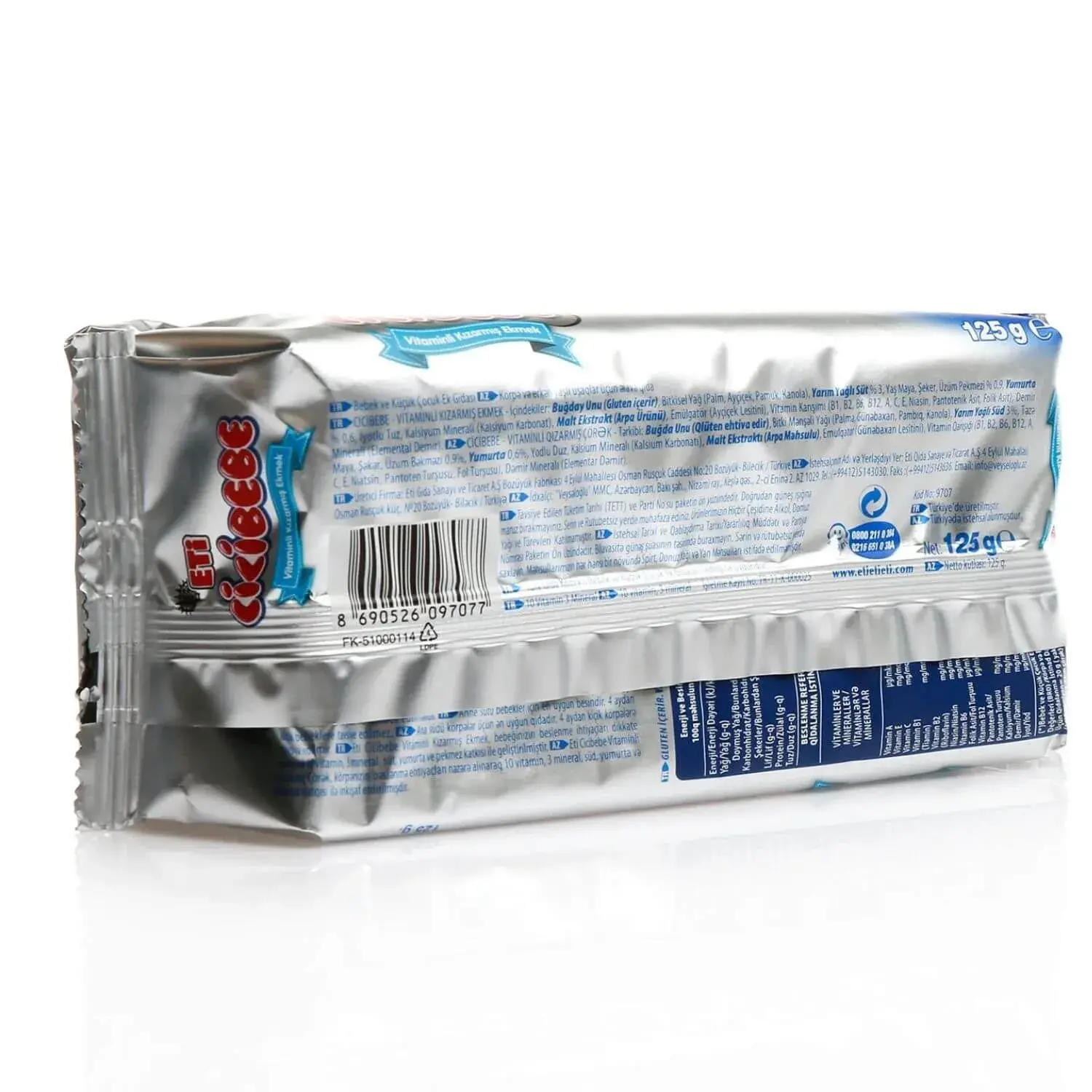 Eti Cicibebe Vitaminli Ekmek 125 gr