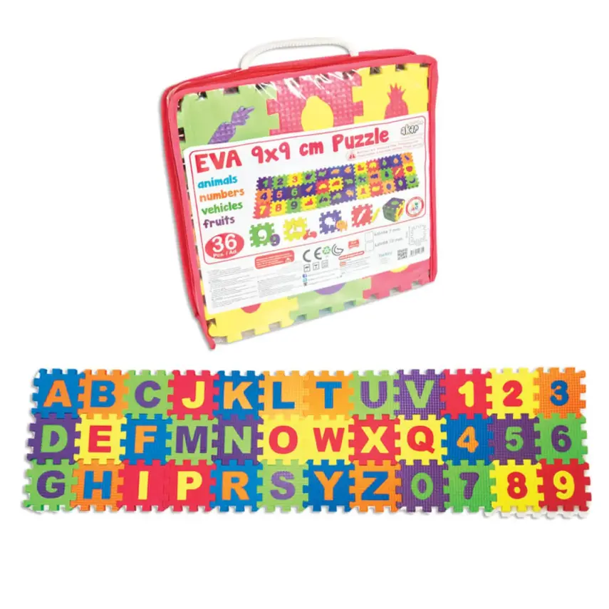 Eva Harf Rakam Seti 36 Parça 9x9cm - 1