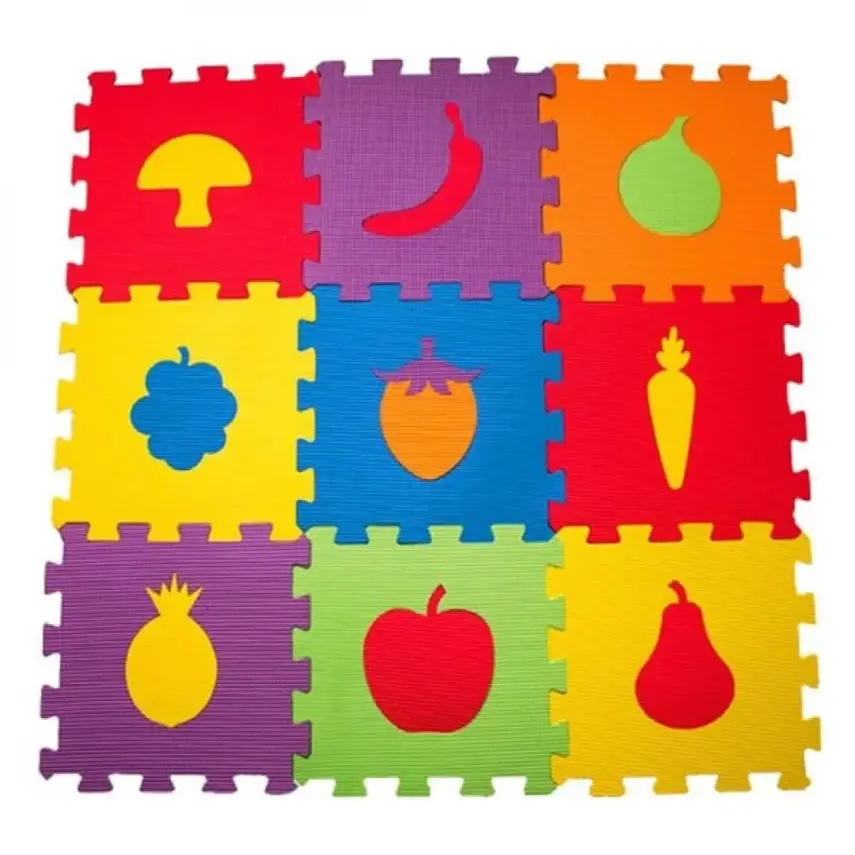 Eva Puzzle Oyun Matı Meyveler 7 mm 33X33 cm - 1