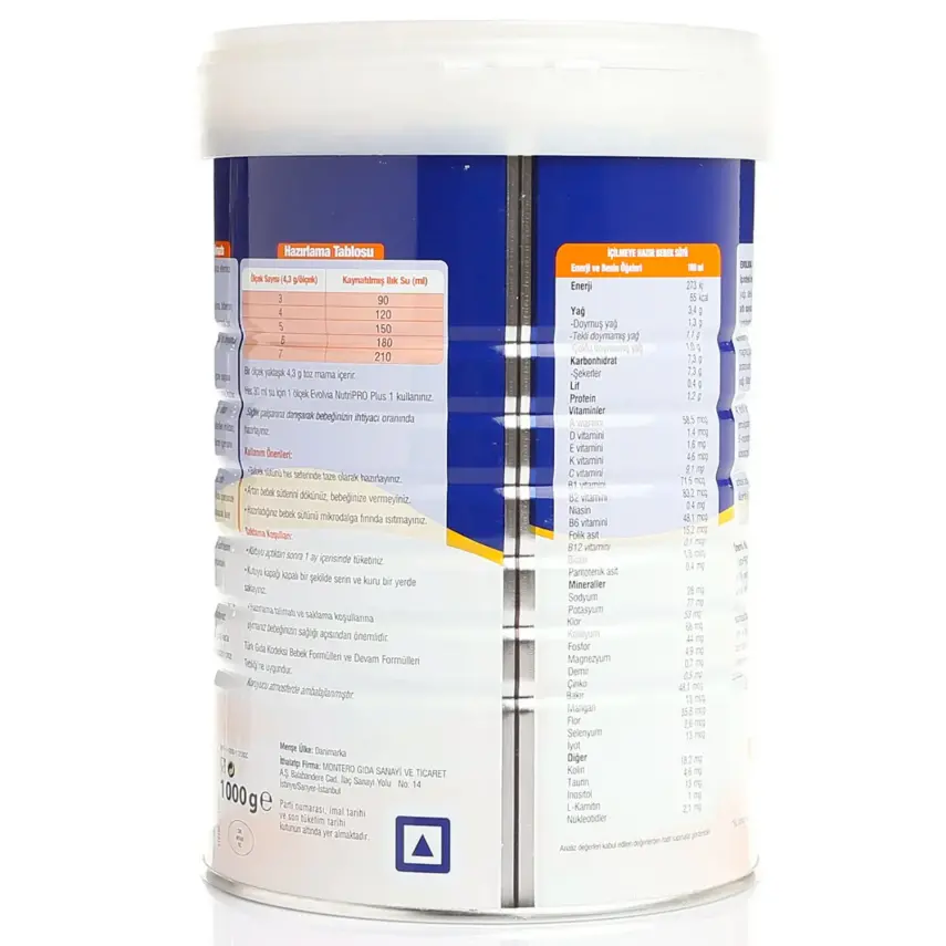 Evolvia Nutripro Plus 1 Devam Sütü 1000 gr - 6