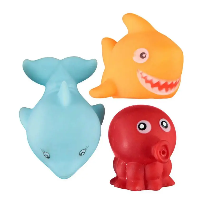 Filede 3'lü Banyo Oyuncağı Yırtıcı Deniz Canlıları Seti - 1