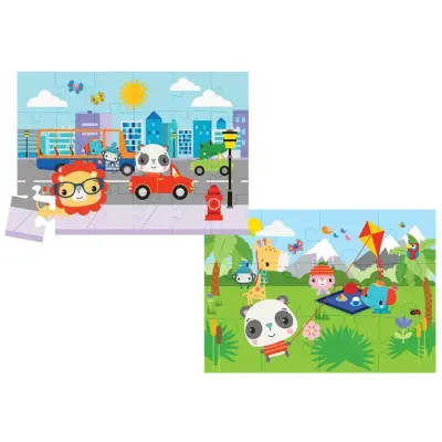 Fisher Price Baby Puzzle City Fun & Picnic 2in1 24 Parça - 2