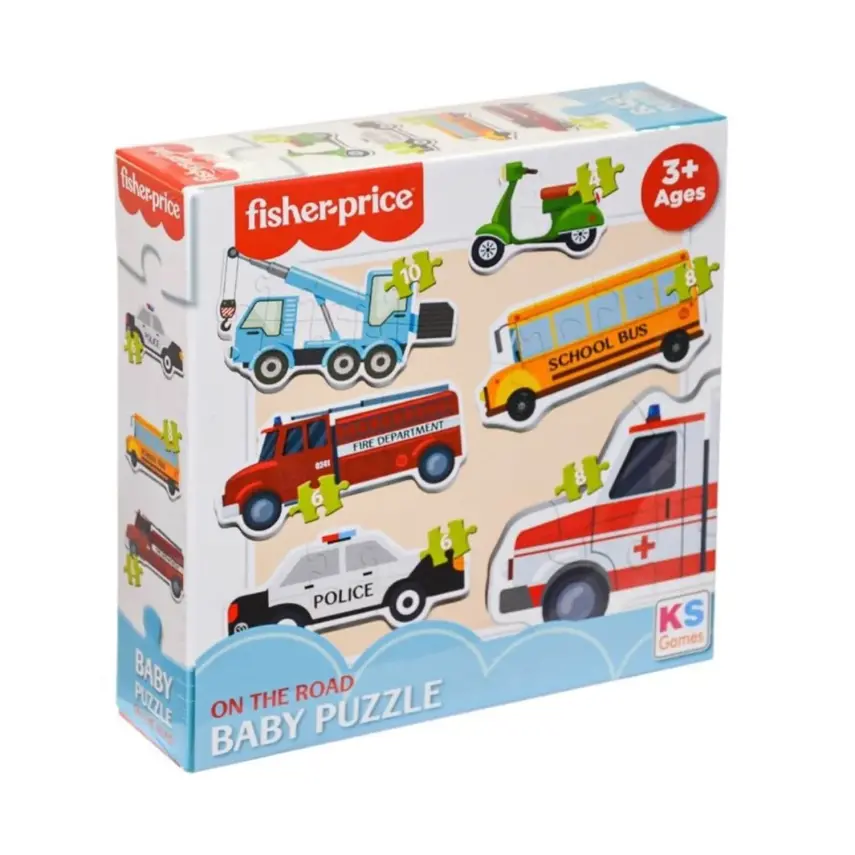 Fisher Price Baby Puzzle On The ROAD 6in1 40 Parça - 1