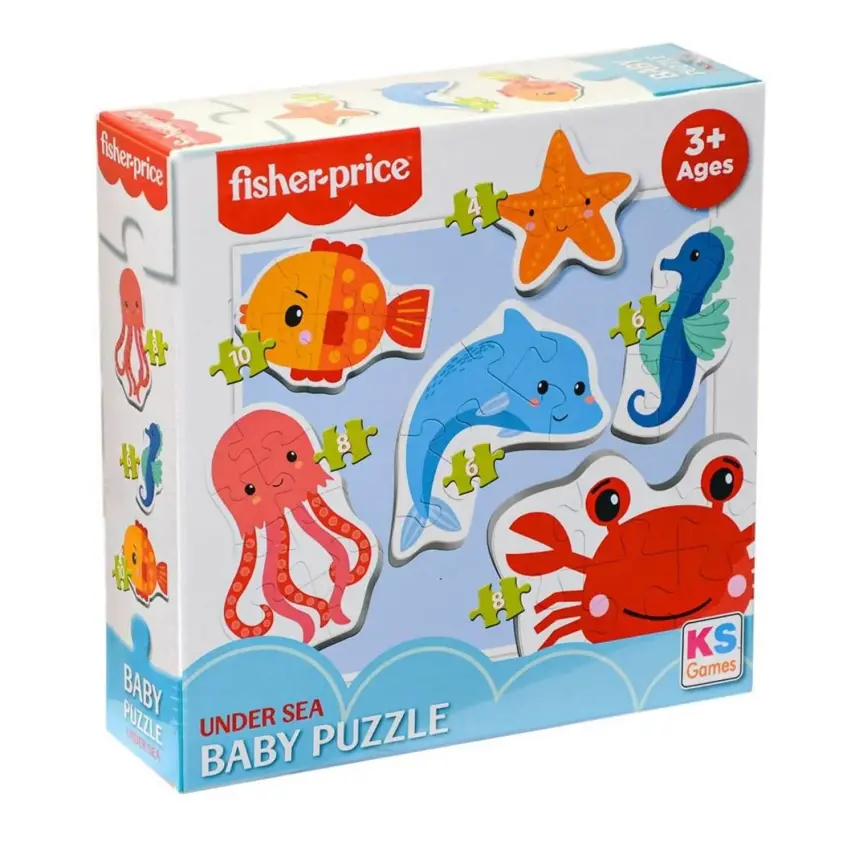 Fisher Price Baby Puzzle Under Sea 6 İn1 42 Parça - 1