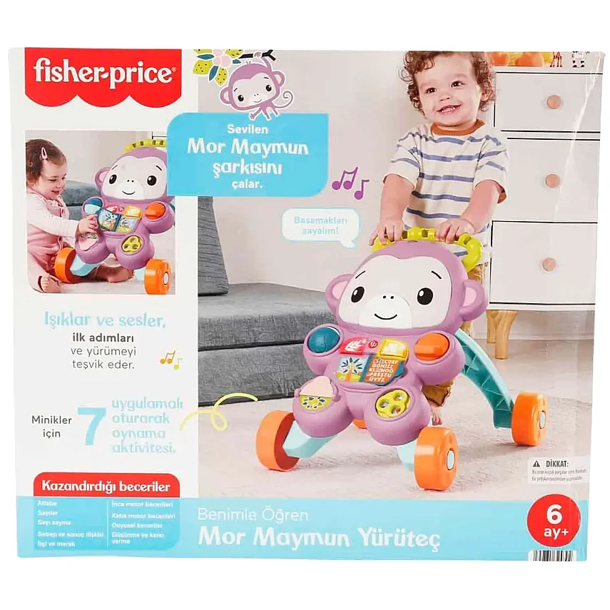 Fisher-Price Benimle Öğren Mor Maymun Yürüteç - 10