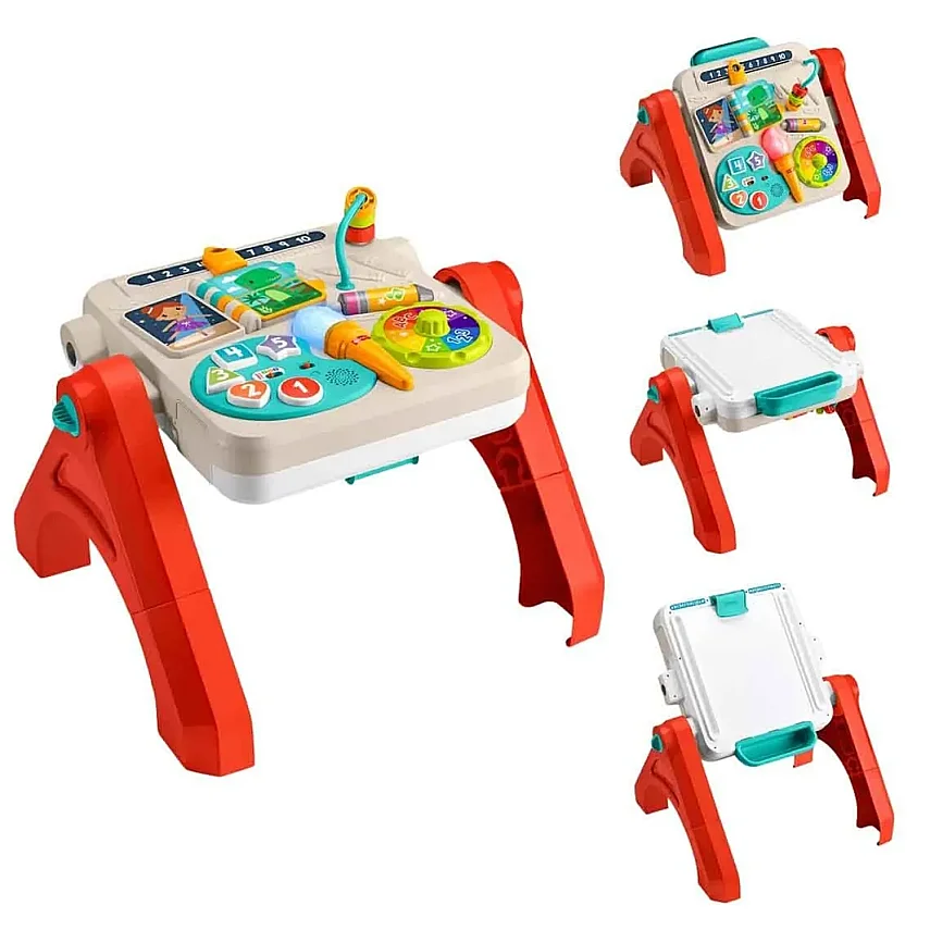 Fisher-Price Eğlen ve Öğren 4'ü 1 Arada Aktivite ve Çizim Masası - 1