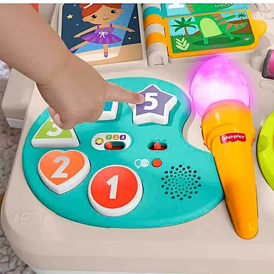 Fisher-Price Eğlen ve Öğren 4'ü 1 Arada Aktivite ve Çizim Masası - 7