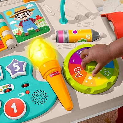 Fisher-Price Eğlen ve Öğren 4'ü 1 Arada Aktivite ve Çizim Masası - 8