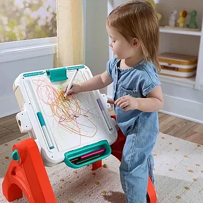 Fisher-Price Eğlen ve Öğren 4'ü 1 Arada Aktivite ve Çizim Masası - 10