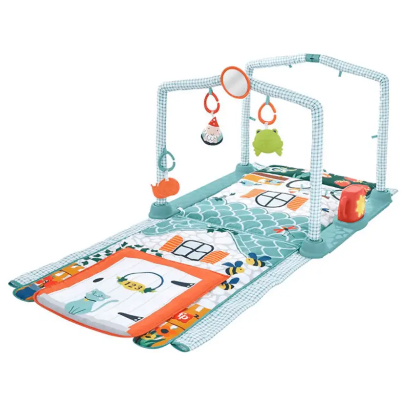 Fisher Price Neşeli Hayvanlar 3ü 1 Arada Jimnastik Merkezi Oyun Halısı - 1