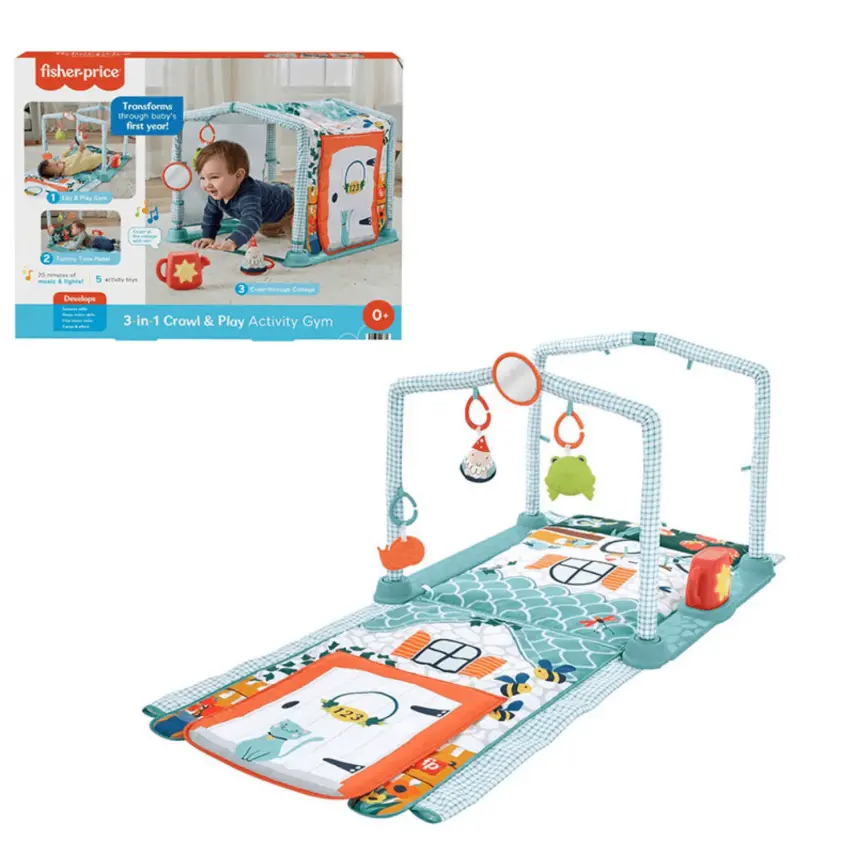 Fisher Price Neşeli Hayvanlar 3ü 1 Arada Jimnastik Merkezi Oyun Halısı - 7