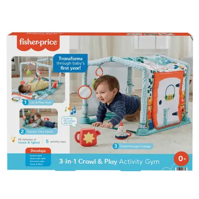 Fisher Price Neşeli Hayvanlar 3ü 1 Arada Jimnastik Merkezi Oyun Halısı - 2