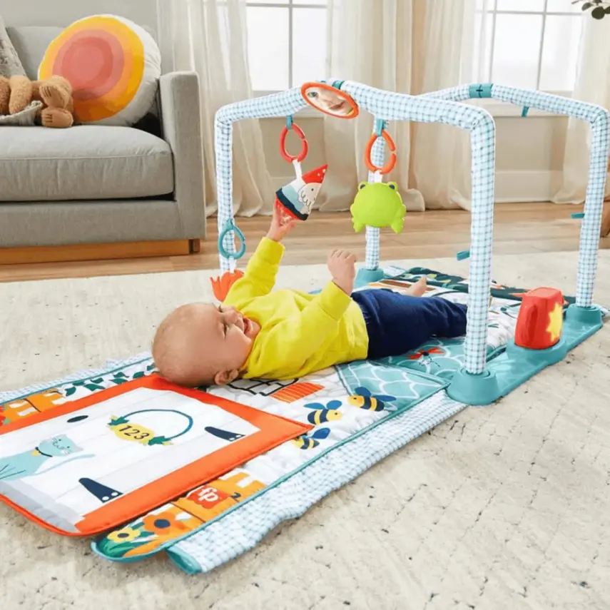 Fisher Price Neşeli Hayvanlar 3ü 1 Arada Jimnastik Merkezi Oyun Halısı - 3