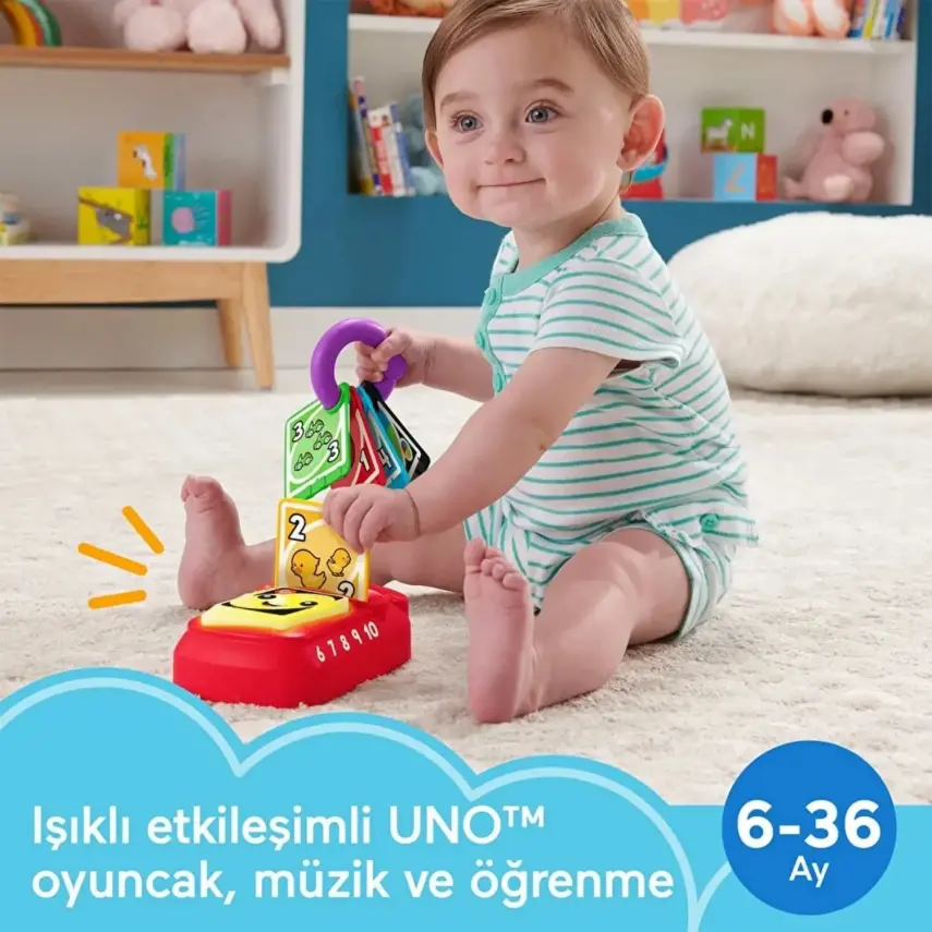 Fisher Price Sesli ve Işıklı Eğlen ve Öğren Saymayı ve Renkleri Öğreten UNO - 3