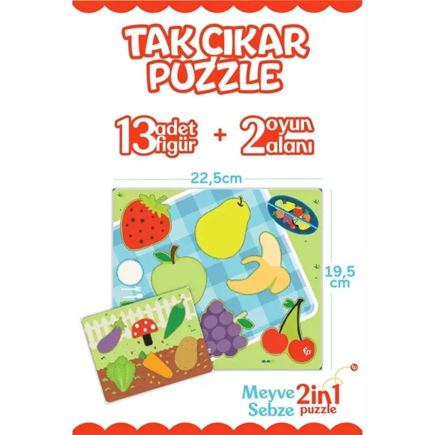 Fisher Price Tak Çıkar Puzzle Meyve Sebze - 2