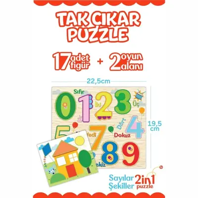 Fisher Price Tak Çıkar Puzzle Şekiller Sayılar - 2